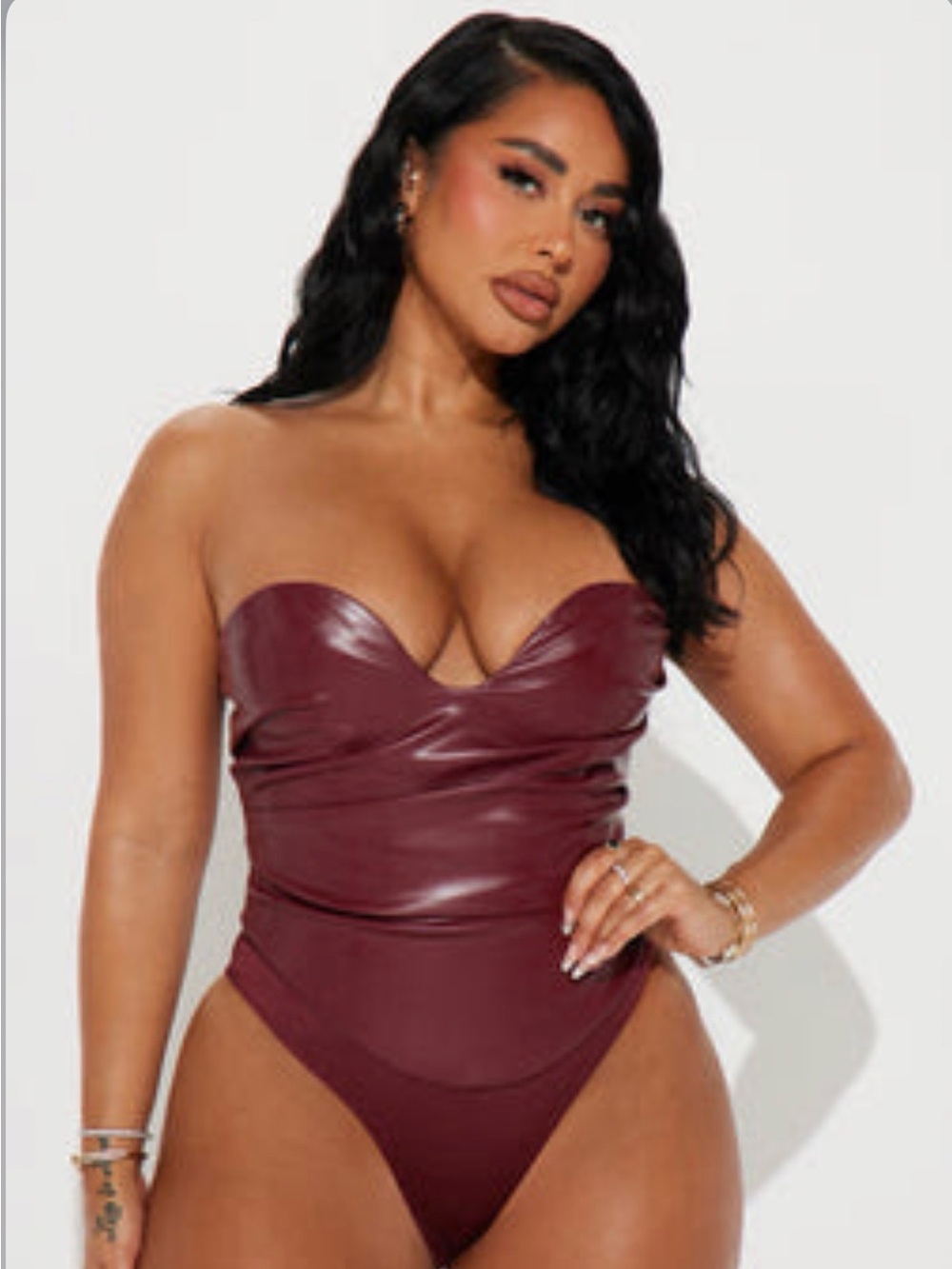 Faux Leather Bodysuit